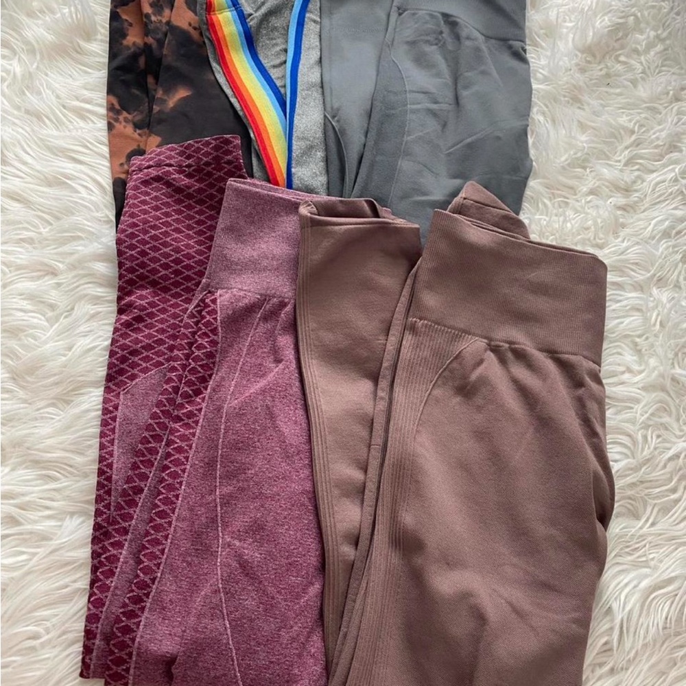5 leggings bundle for gym athleisure etc